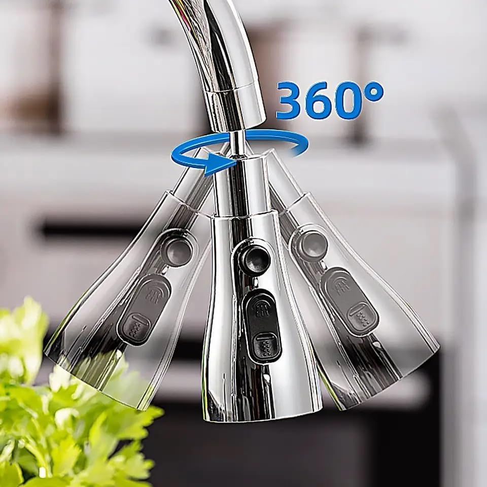 Nubilous Tap Extender for Kitchen Sink Flexible Faucet with Tap Extension for Convenient Use Upgrade Your Kitchen Sink with Flexible Tap for Easy Access